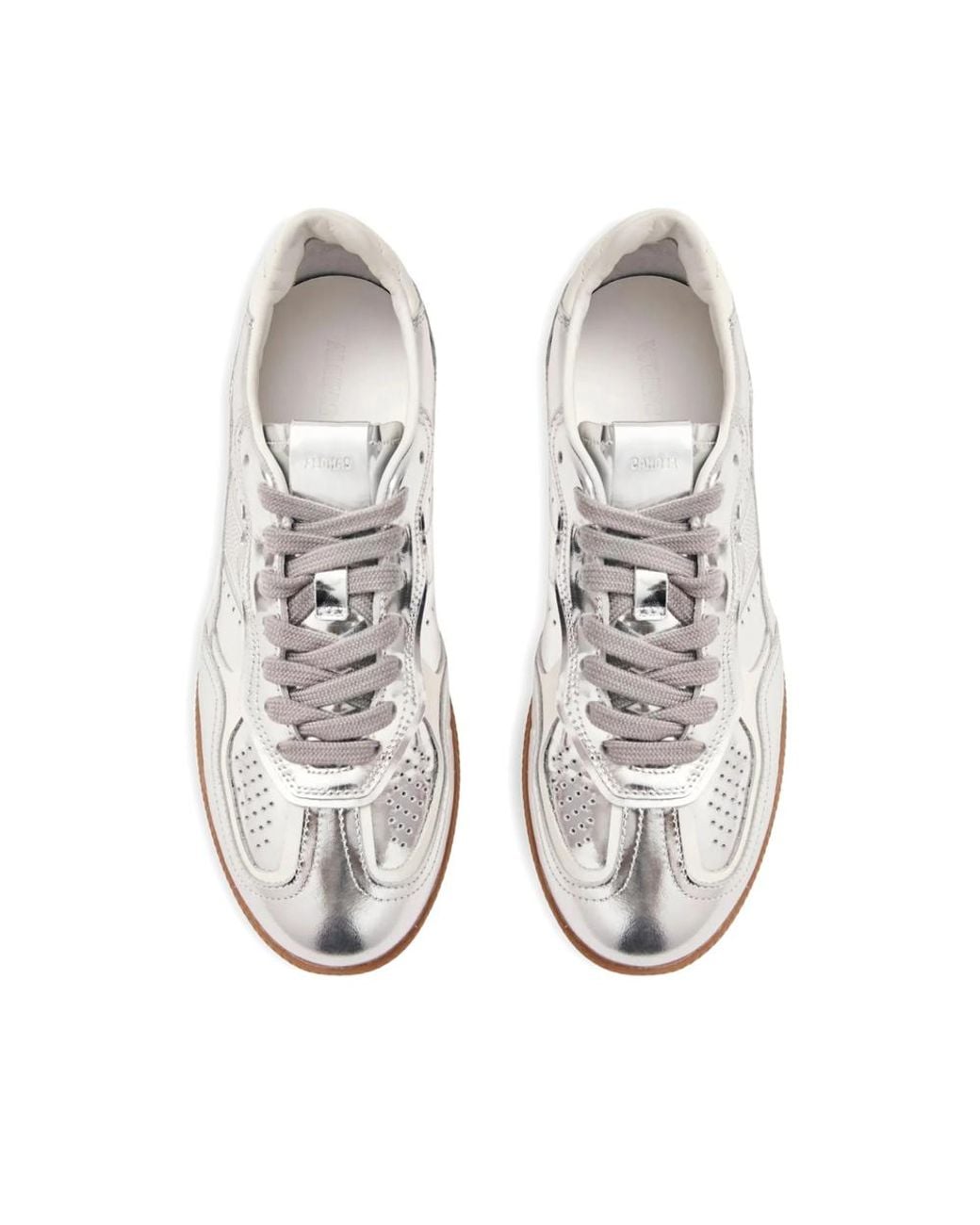 Alohas White Tb.490 Rife Shimmer Cream Leather Sneakers