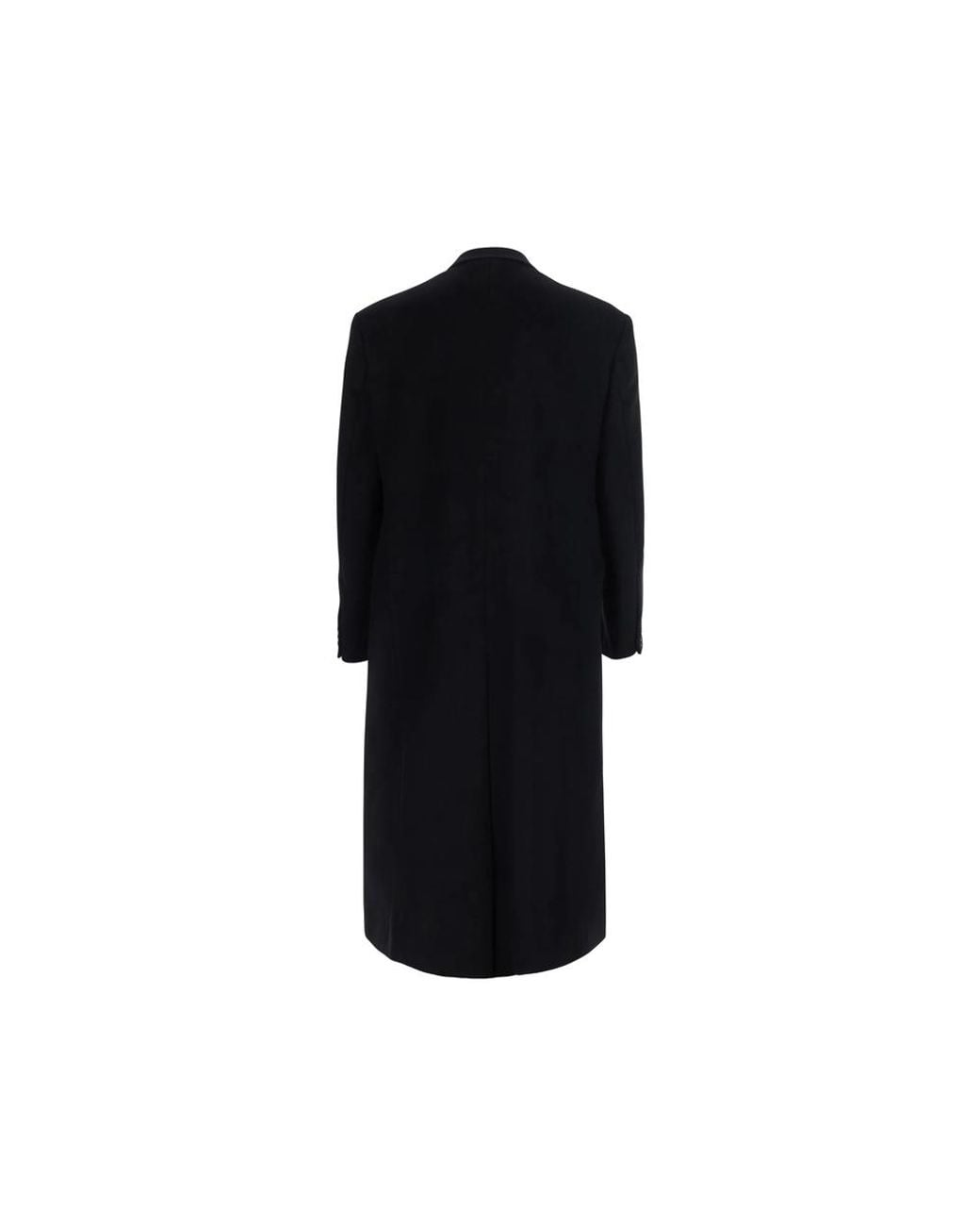 TONYWACK Black Double-Breasted Coat for men