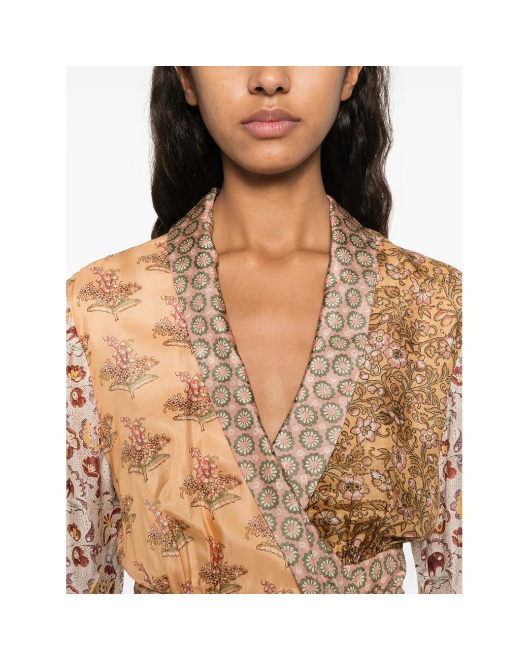 Zimmermann White Fairlight Patchwork Handkerchief-Hem Midi Dress