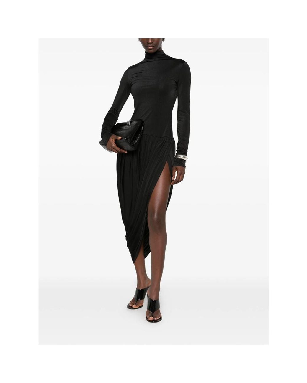 ANDAMANE Black Vesna Asymmetric Dress