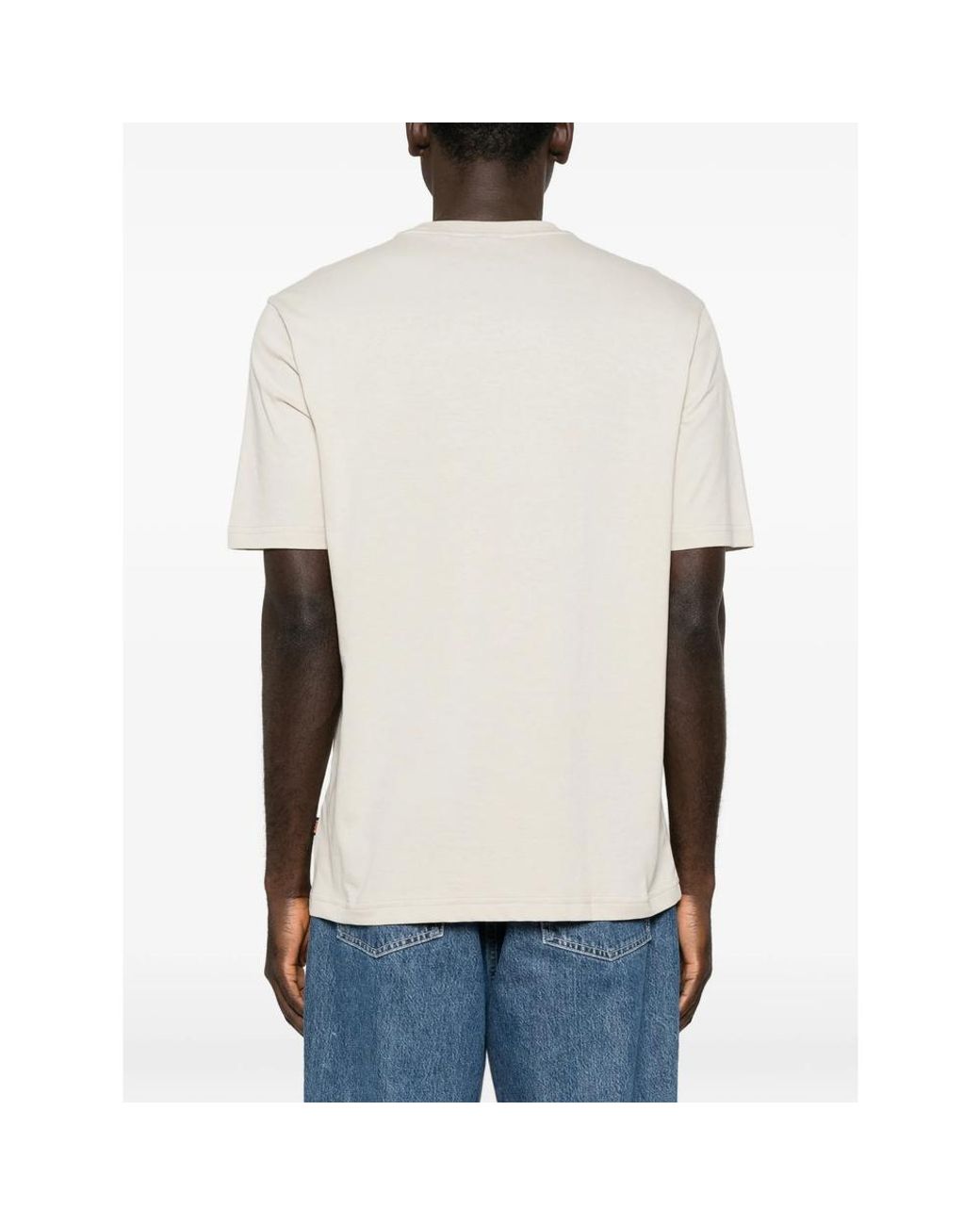 Boss Natural Cotton-Jersey T-Shirt With Logo Artwork for men