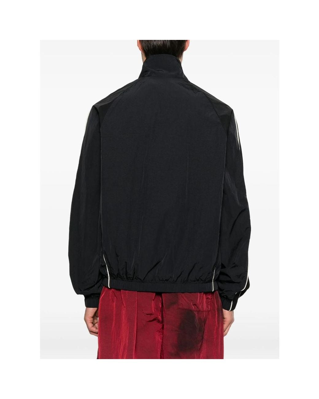 Palm Angels Black Logo-Print Track Jacket for men