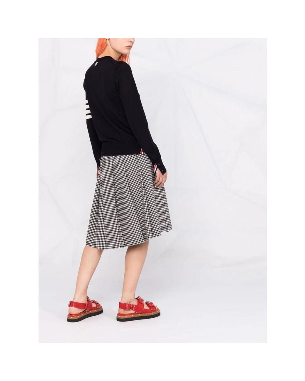 Thom Browne Black Merino Wool 4-Bar Relaxed Fit Pullover