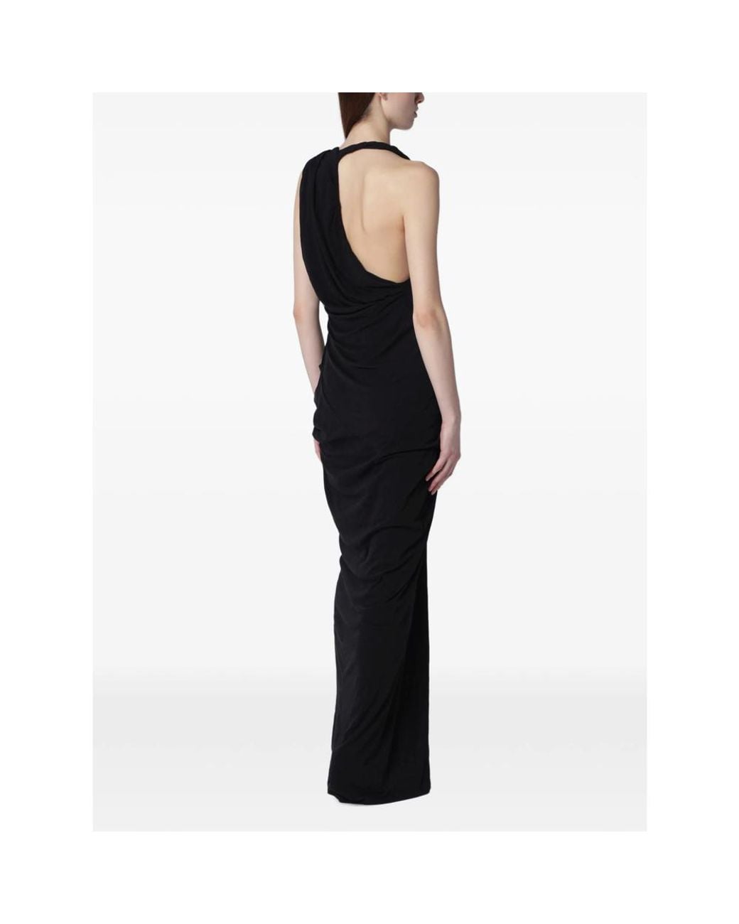 Entire studios Black Oaklyn Draped Halterneck Dress