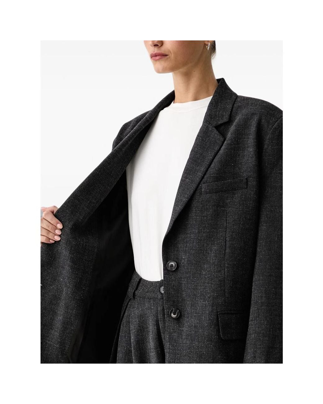 ELEH Black Marella Single-Breasted Blazer