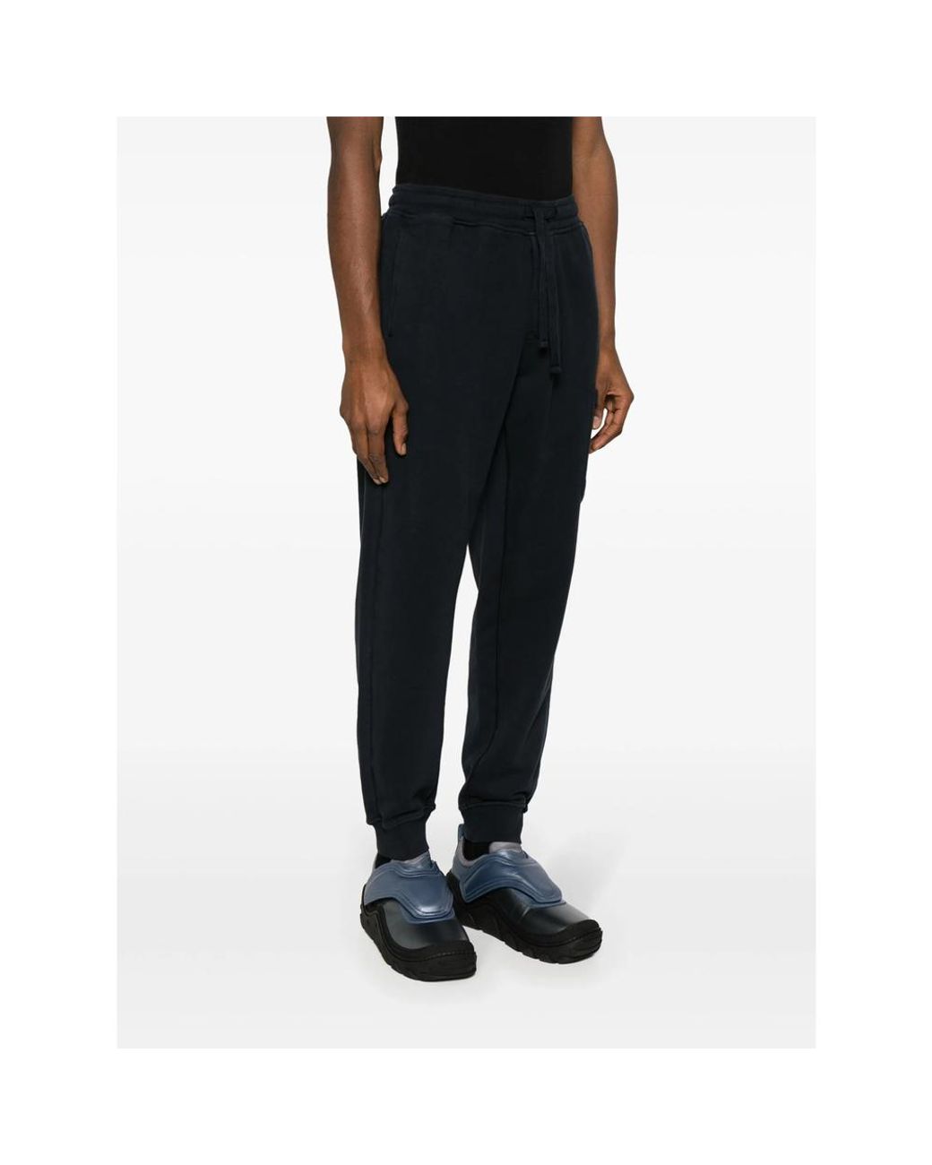 Stone Island Blue Compass-Badge Cotton Track Pants for men