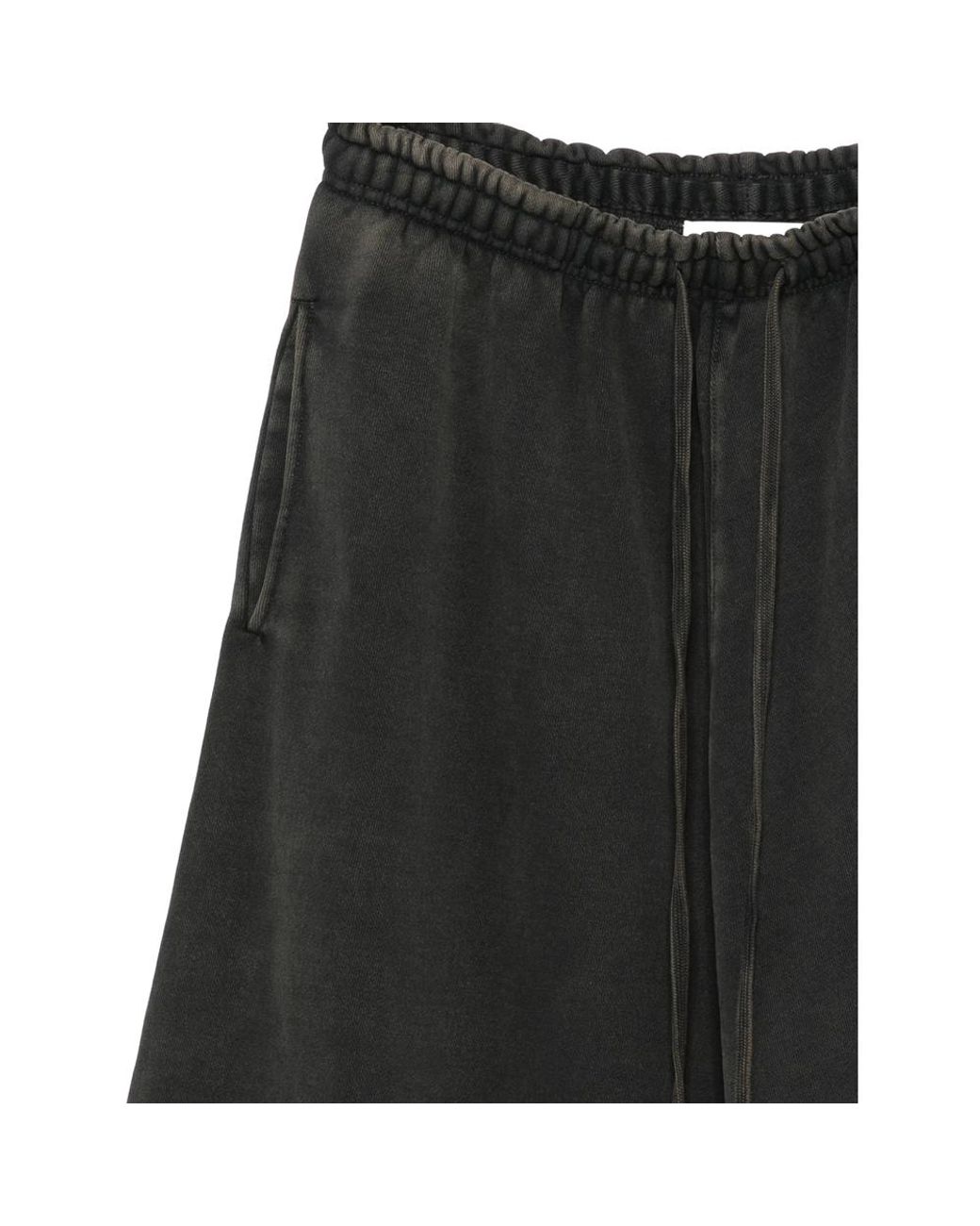 Entire studios Black Faded Drop-Crotch Shorts for men