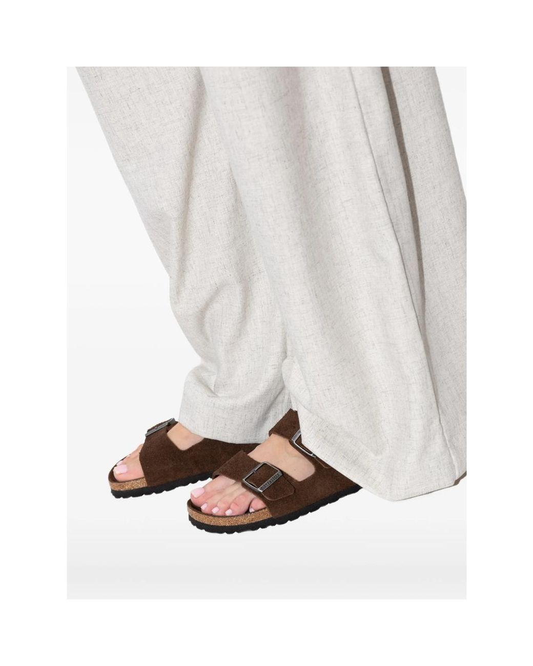 Birkenstock Brown Sliders for men