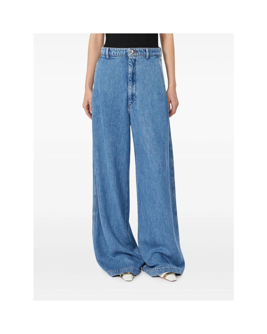 Sportmax Blue Wide-Leg Jeans