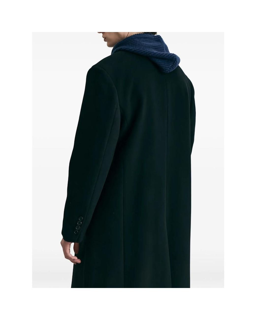 DUNST Black Double-Breasted Tailored Coat for men