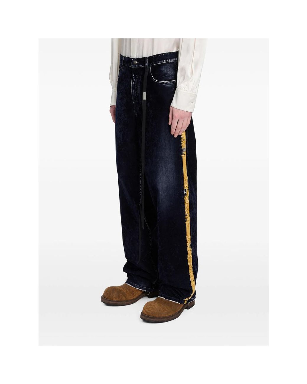 Ann Demeulemeester Blue Wide-Leg Jeans for men