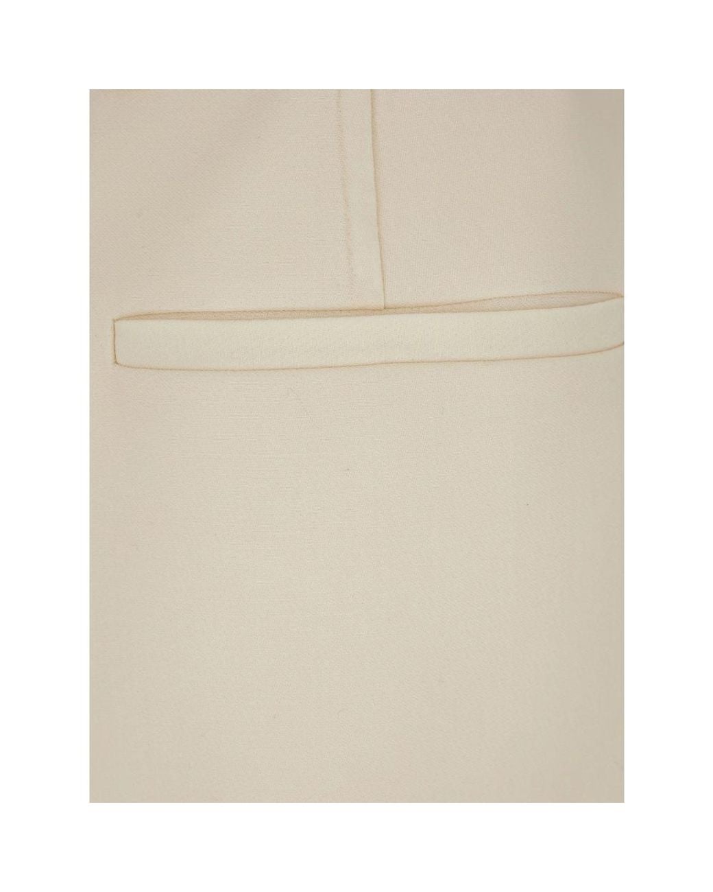 Fendi Natural Pressed-Crease Trousers