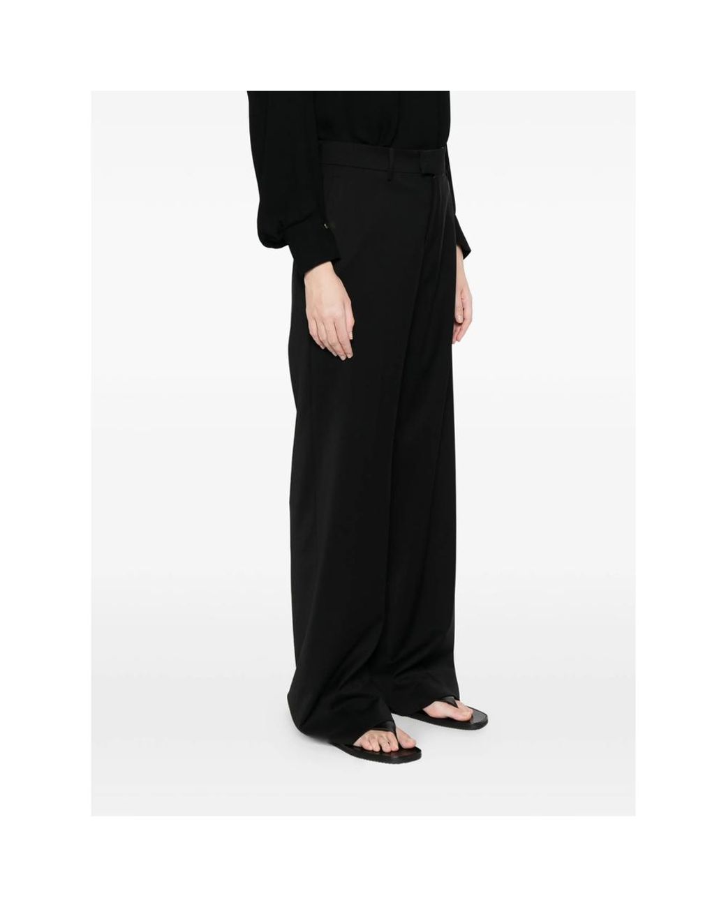 Berwich Black Patrizia Belt-Loops Trousers