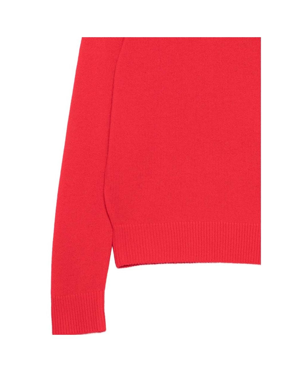 DUNST Red V-Neck Sweater for men