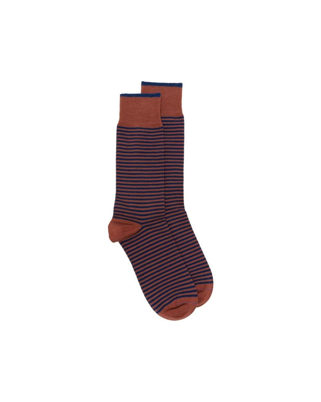 ANT45 Purple Thin Short Horizontal-Stripe Socks for men