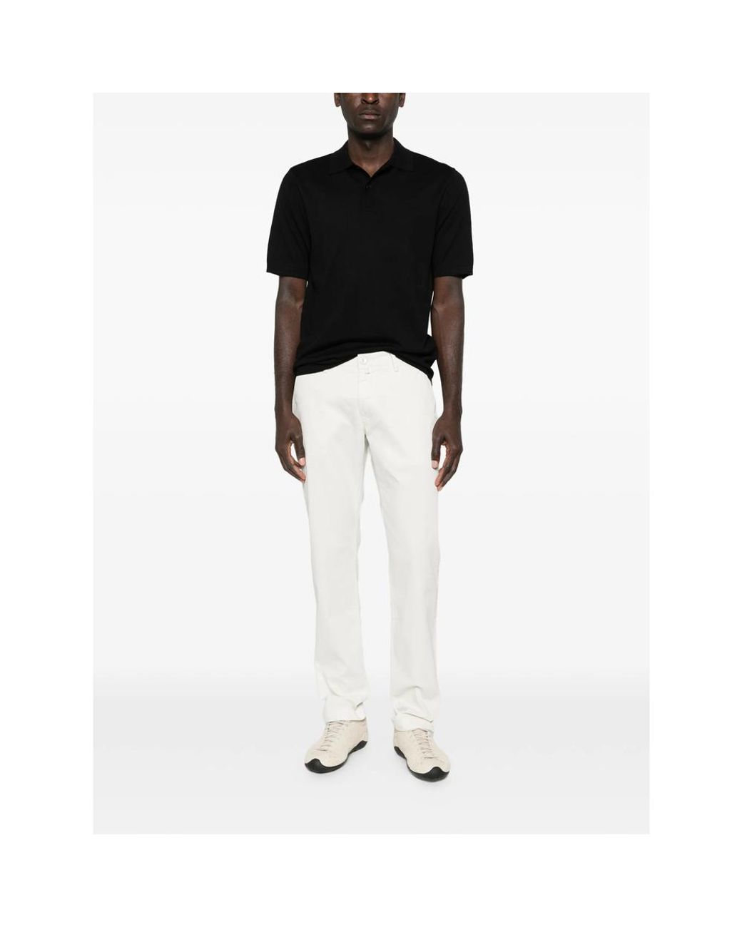 Samsøe & Samsøe Black Buttoned Polo Shirt for men