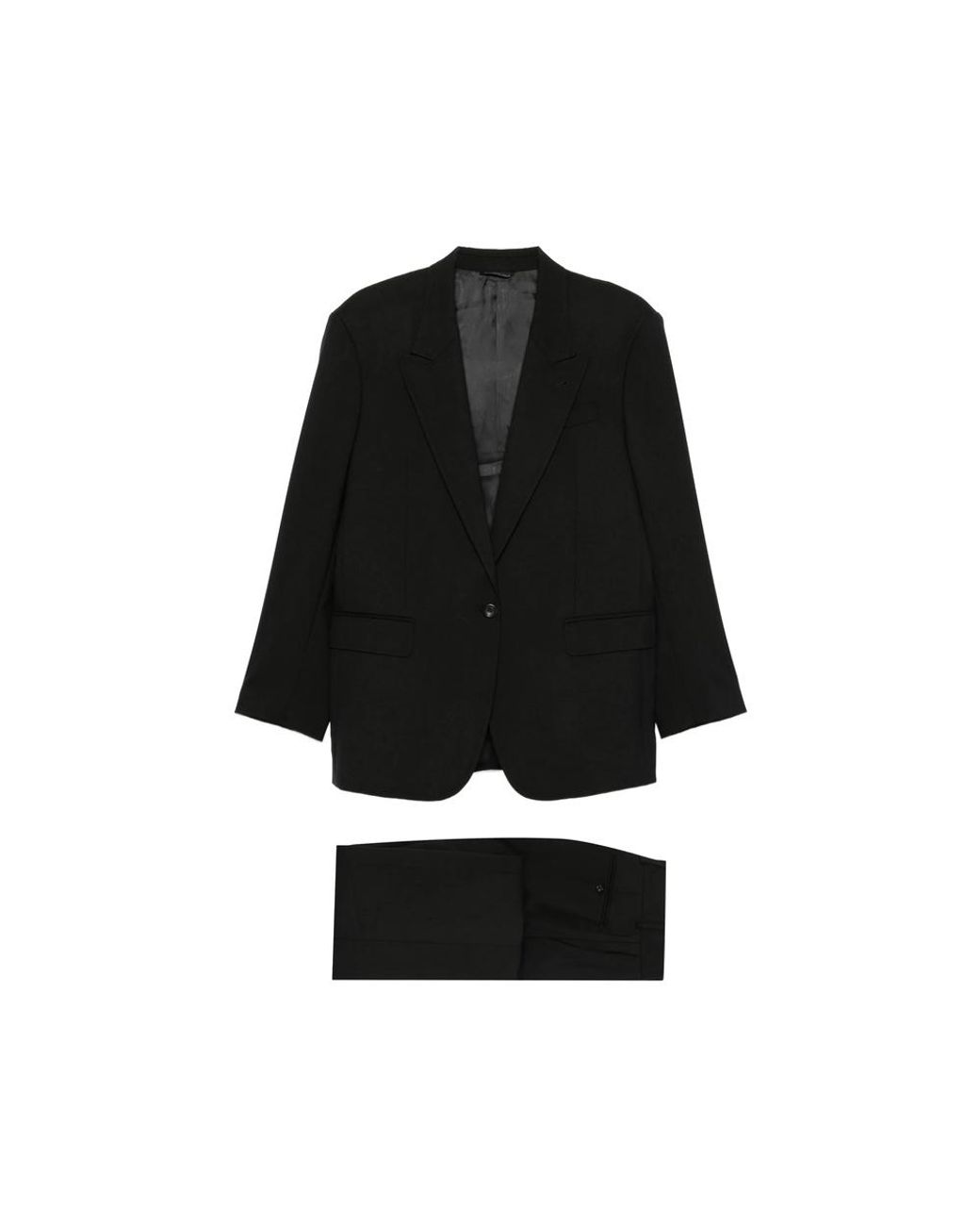 Eraldo Black Button-Up Three-Piece Suit