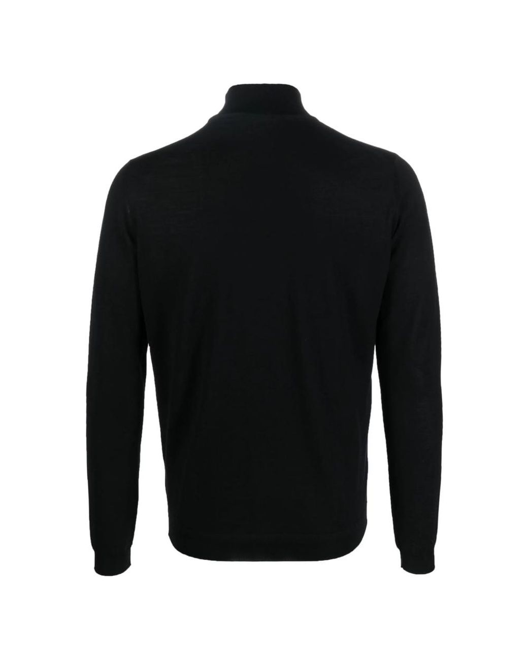 GOES BOTANICAL Black Fine-Knit Merino Jumper for men