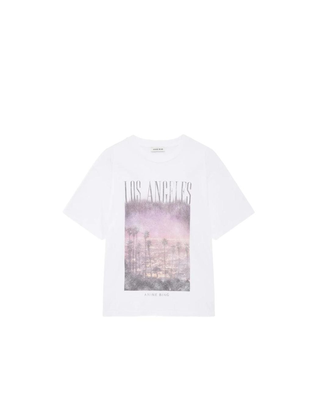 Anine Bing Purple Cade Tee Los Angeles