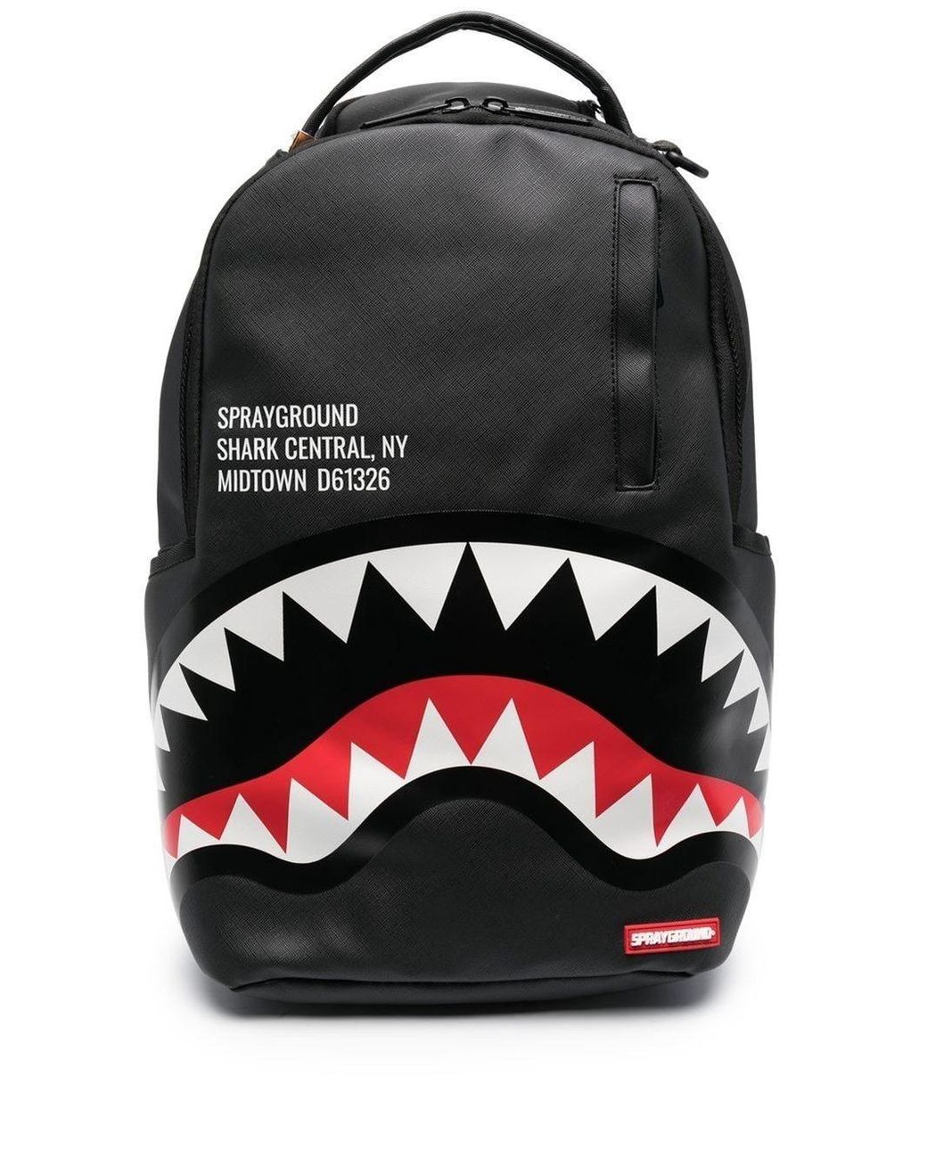 Sprayground Shark Teeth print Zip up Backpack in Black for Men Lyst
