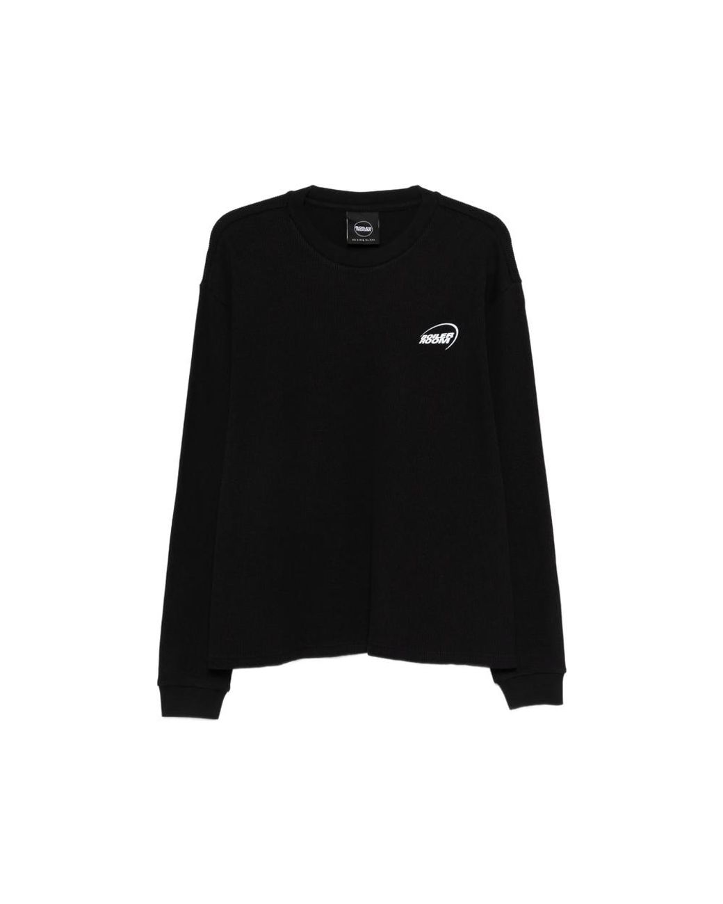 BOILER ROOM Black Ribbed Logo-Print Sweatshirt for men