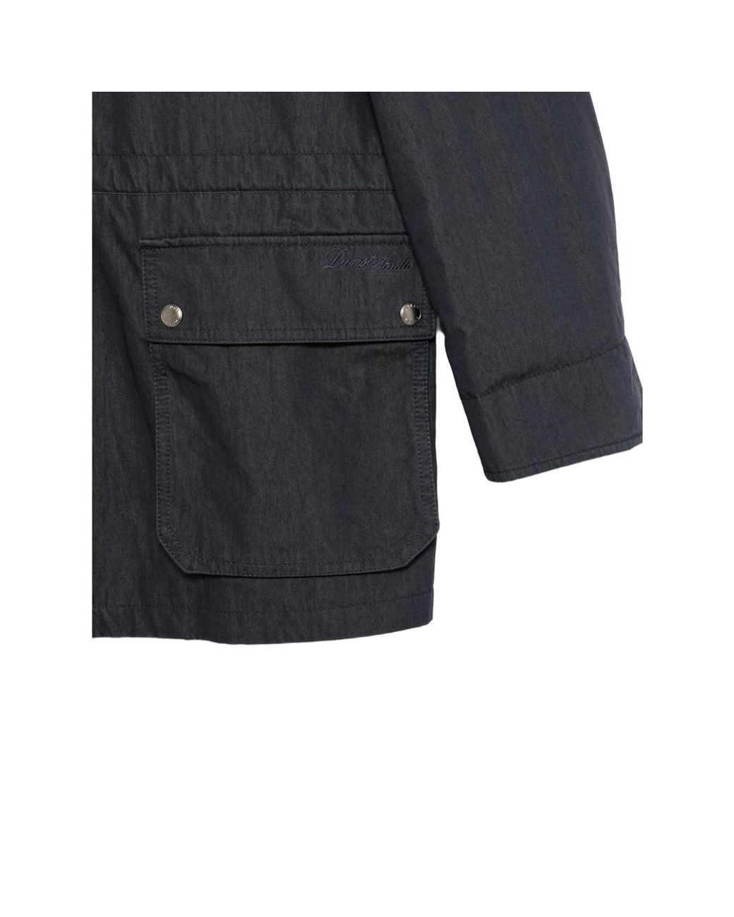 DUNST Blue Flap-Pocket Collar Jacket