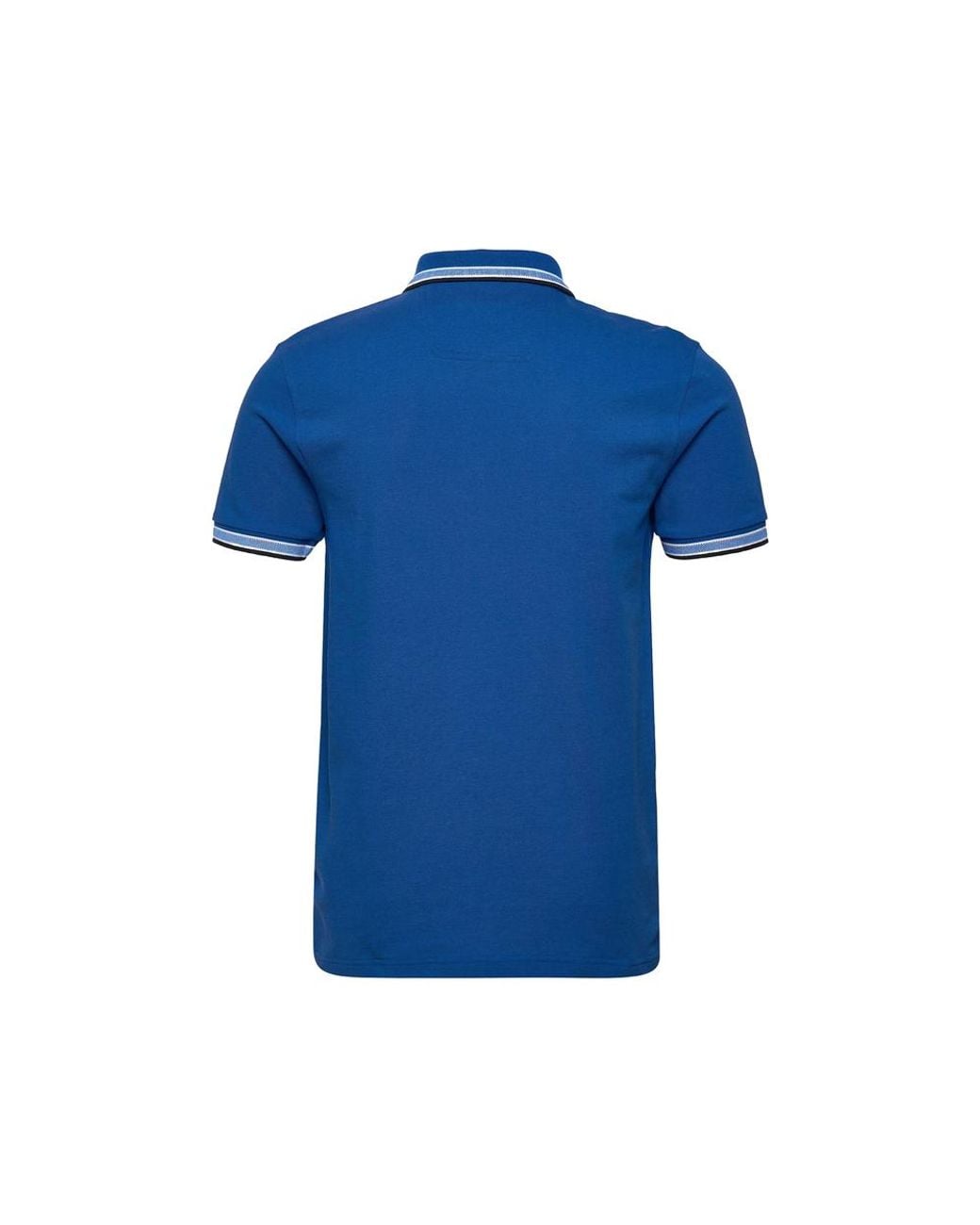 Boss Blue Contrast-Trim Polo Shirt for men