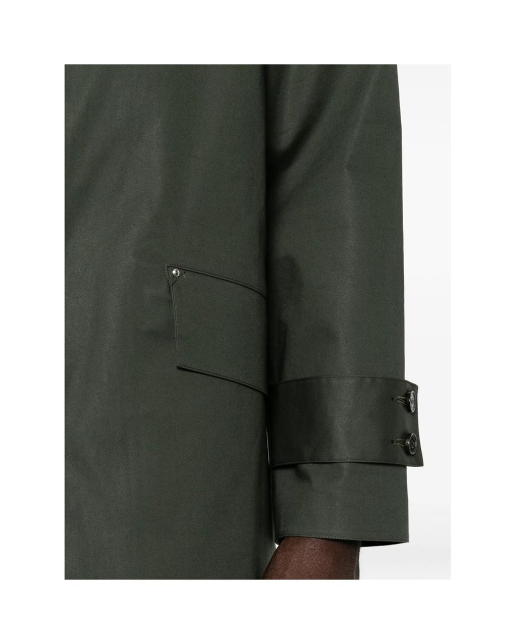 Mackintosh Green Humbie Button-Up Coat for men