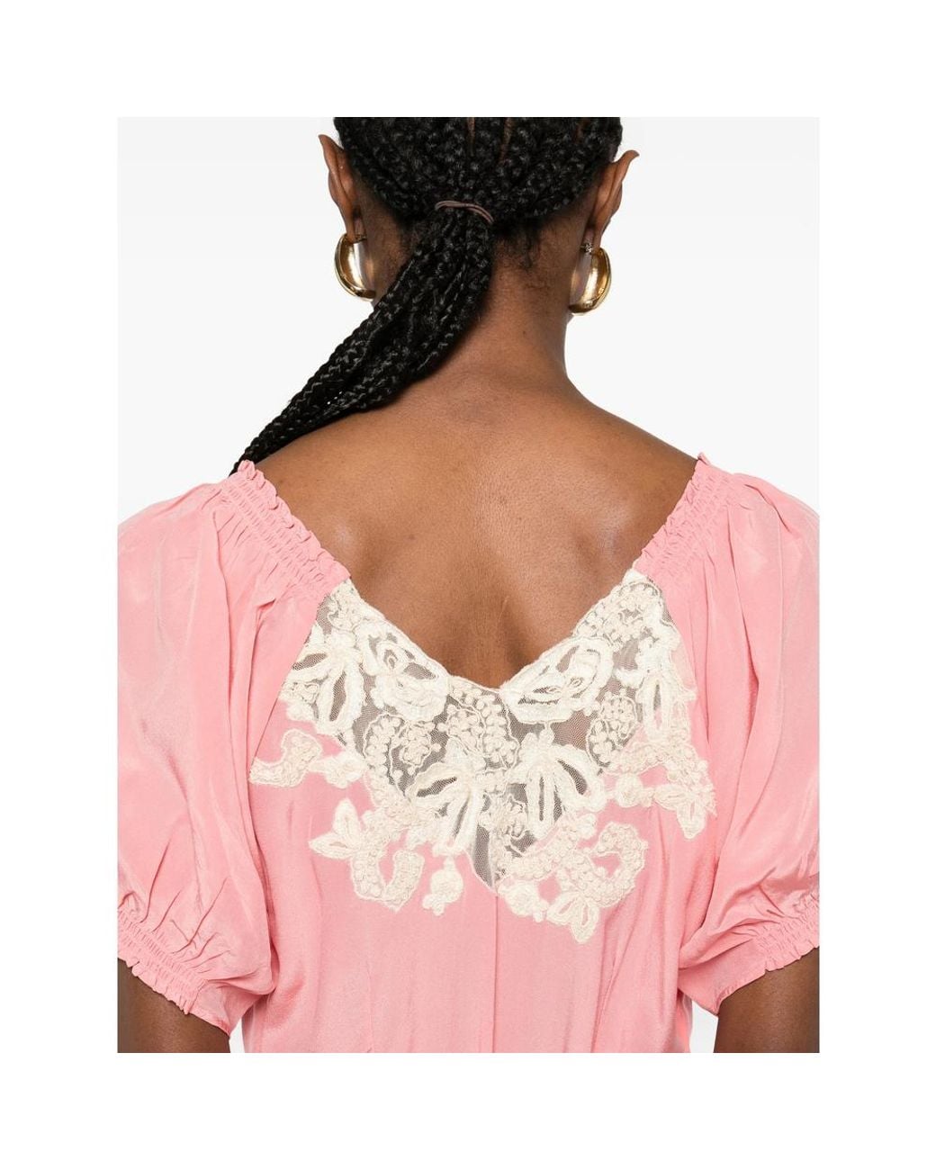 Rixo Pink Dress Ilaria Silk