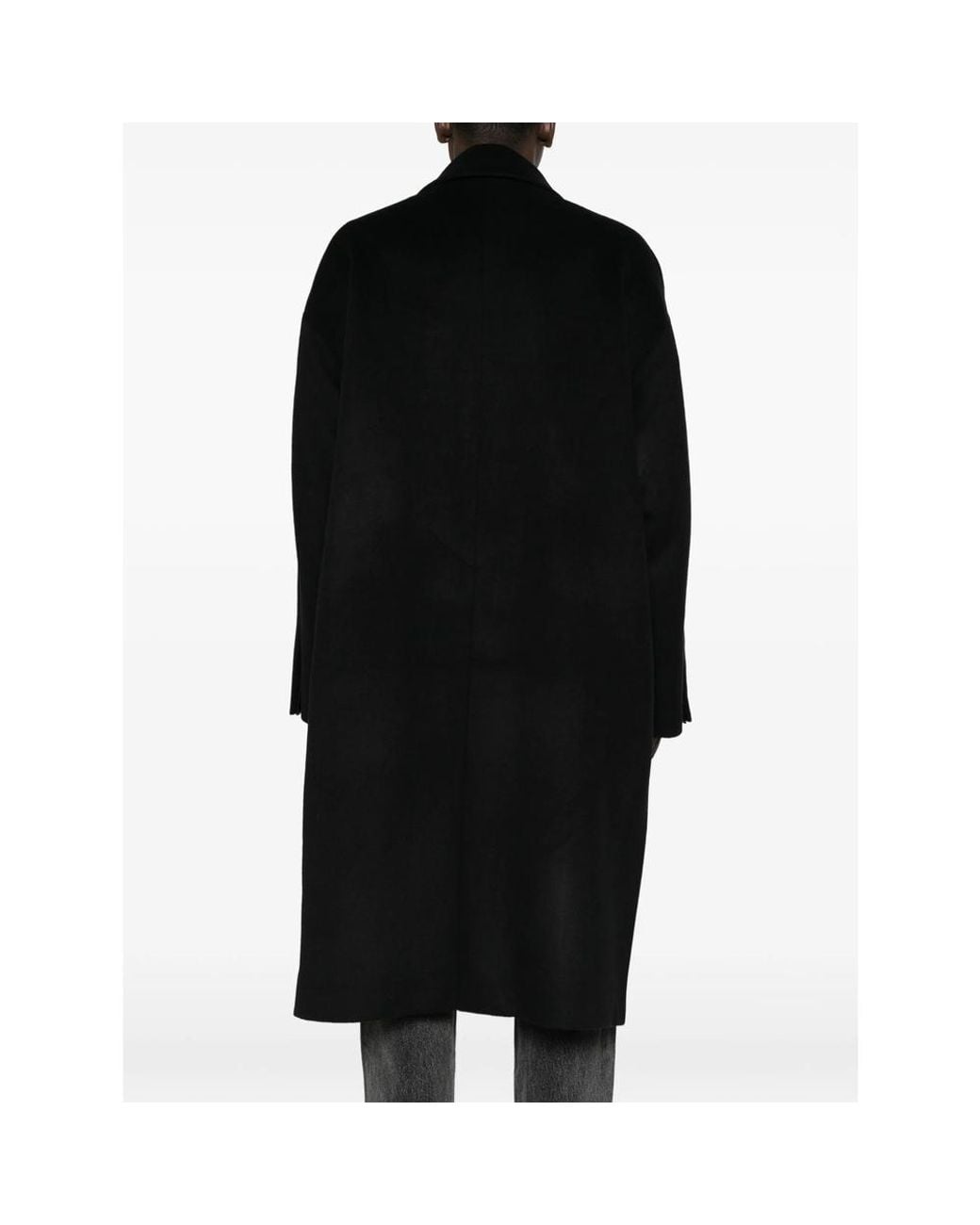 Entire studios Black Single-Breasted Wool Coat