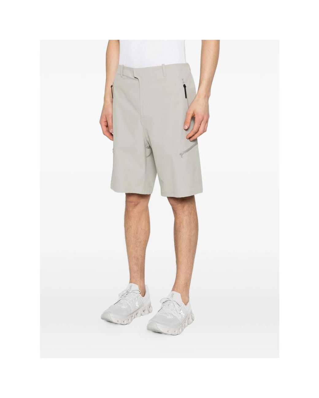 Hiking Patrol Gray Edge Lt Zip Pocket Shorts for men
