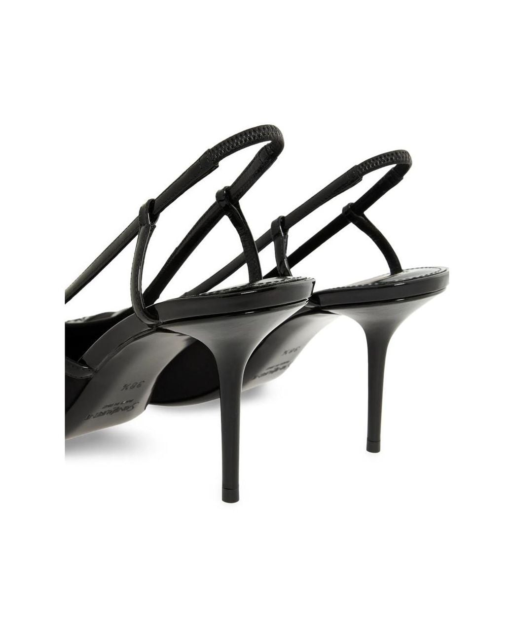 Saint Laurent Black Renee Slingback Pumps