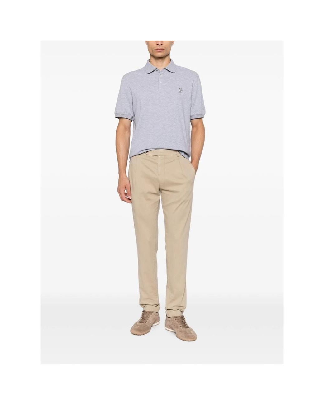 Brunello Cucinelli Purple Polo Shirts for men