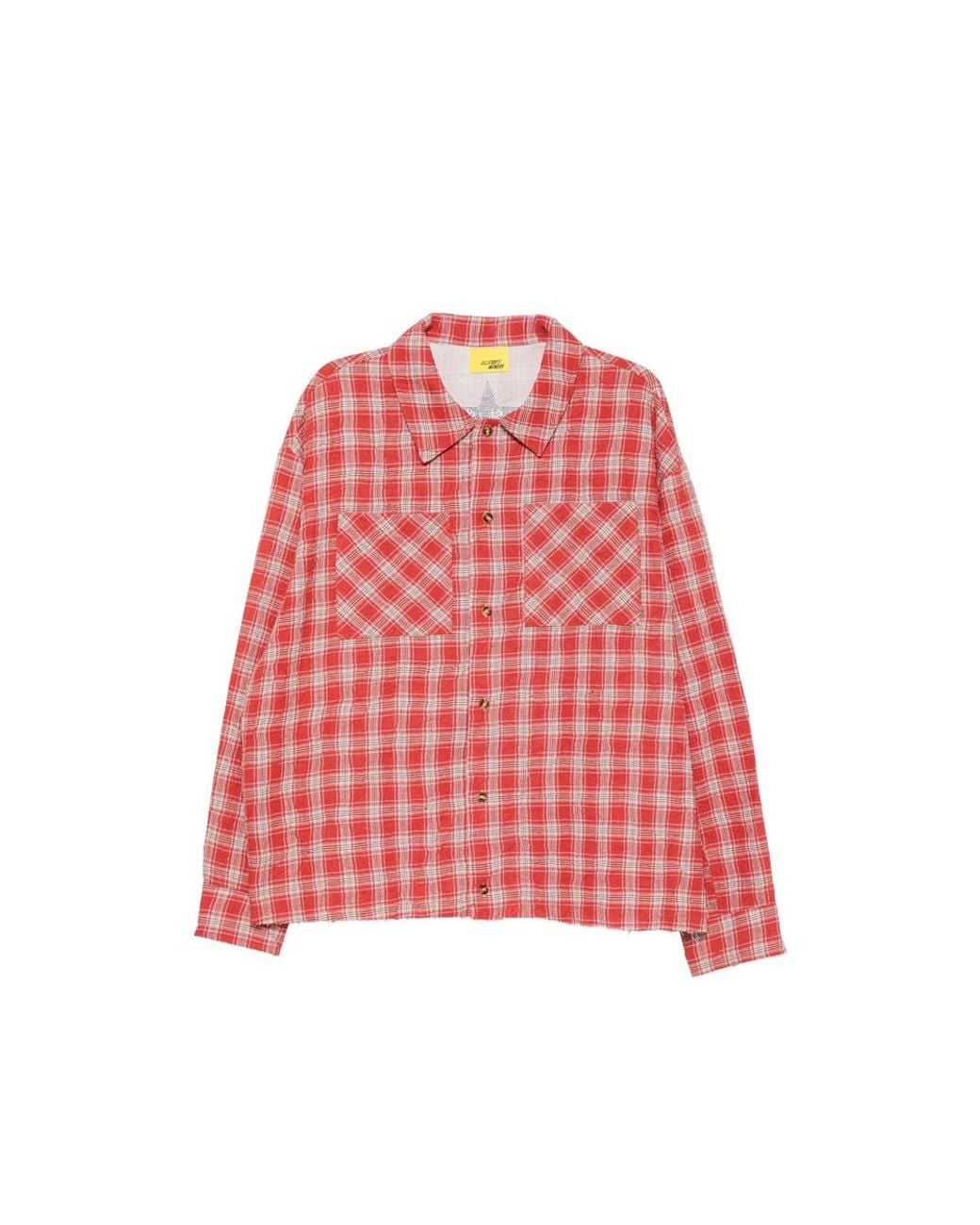 DIET STARTS MONDAY Check-Print Logo-Embroidered Shirt for men