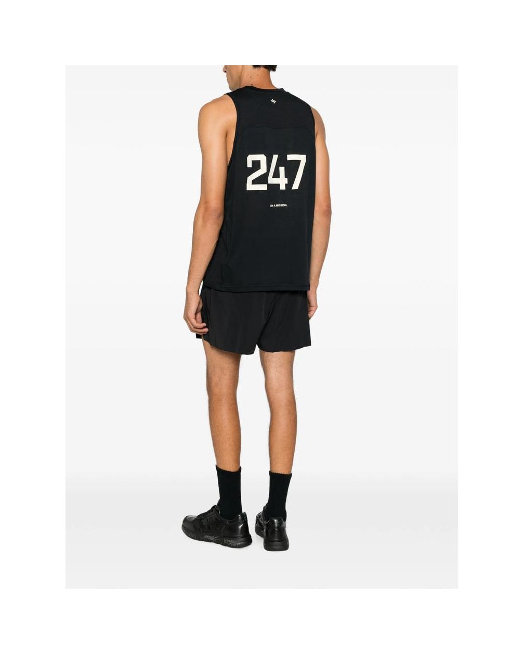 Represent Black 247 Mesh-Panel Tank Top for men
