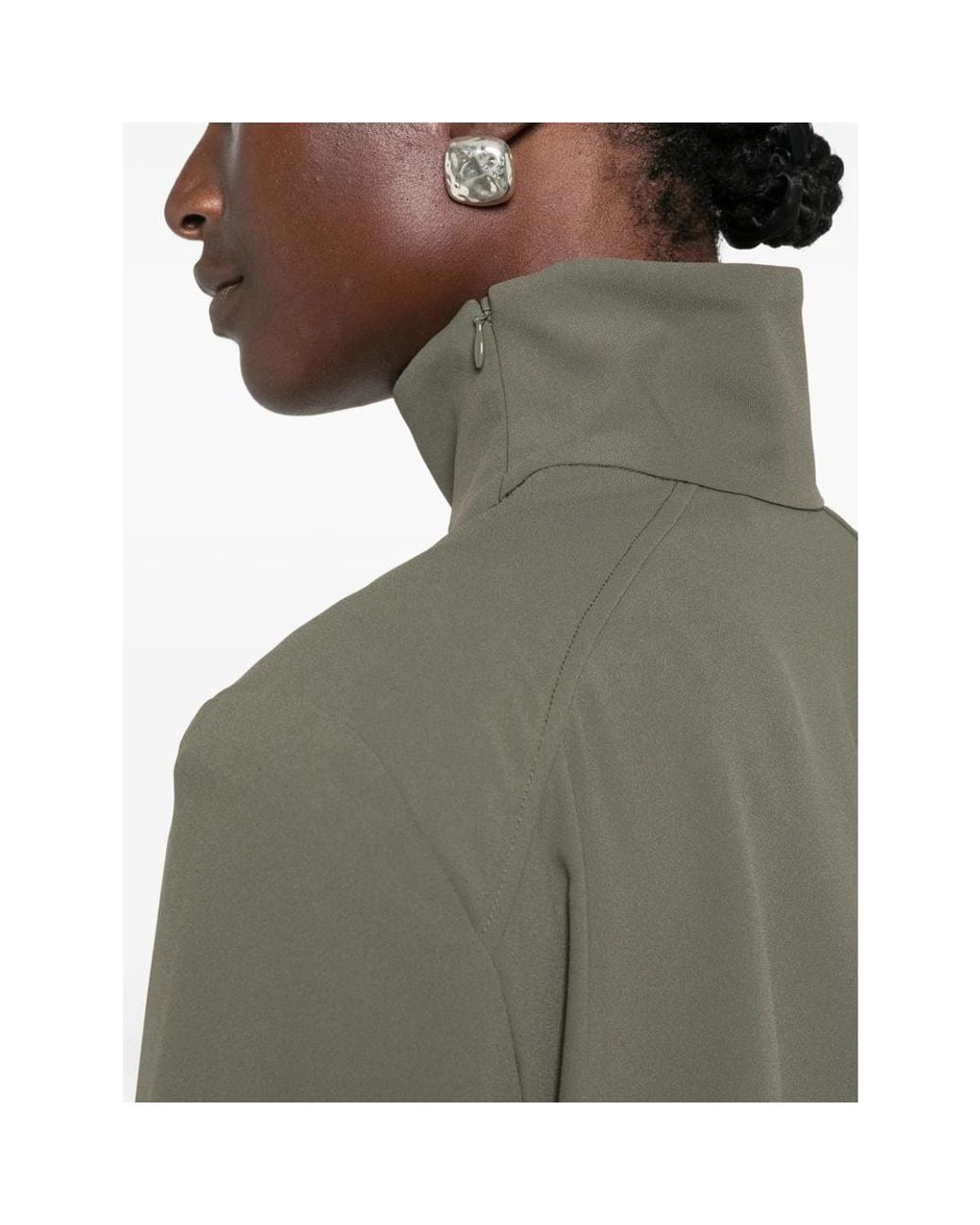 IRO Green Orbison High-Neck Long-Sleeve Top