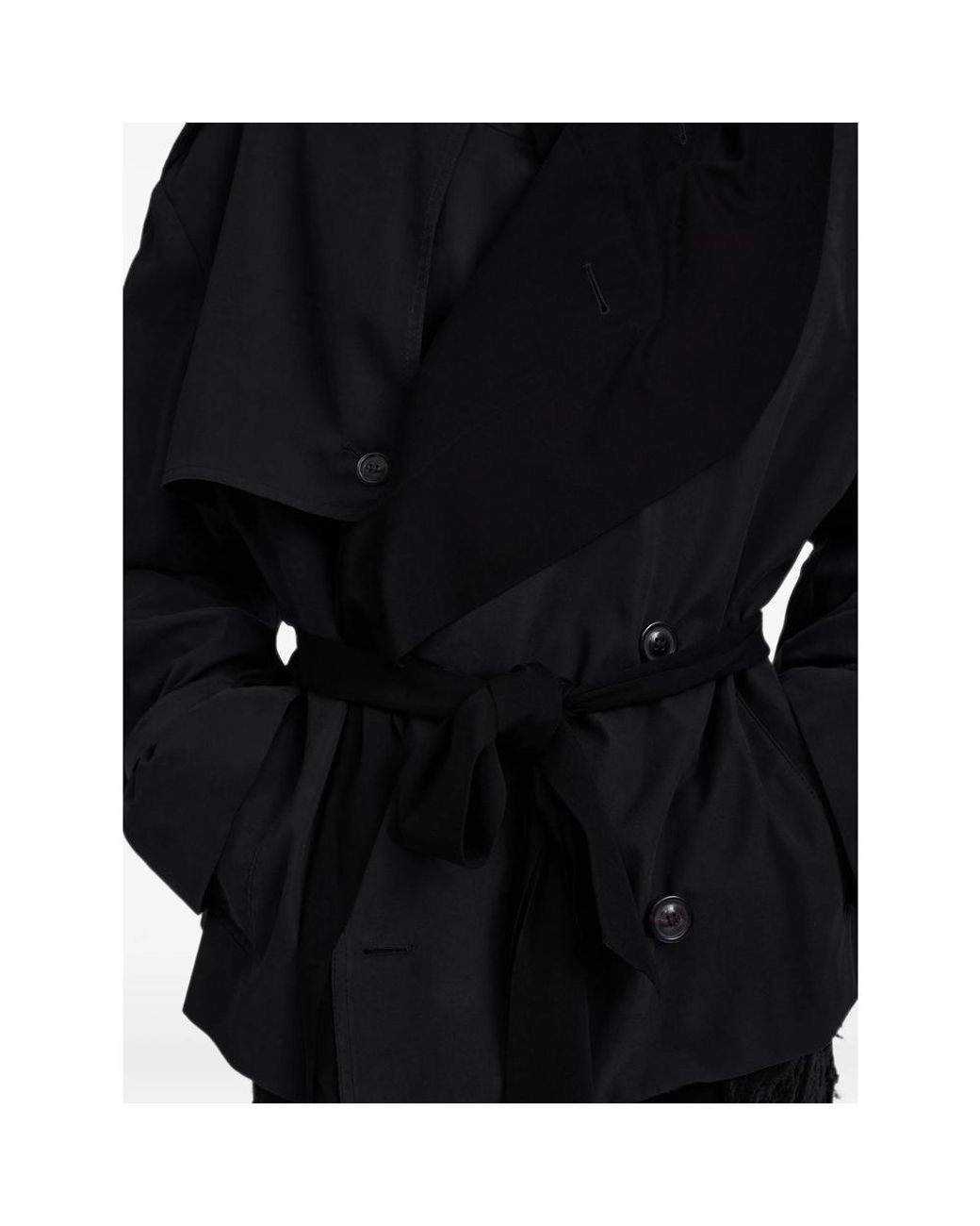 Maison Margiela Black Fusion Jersey Trench Coat