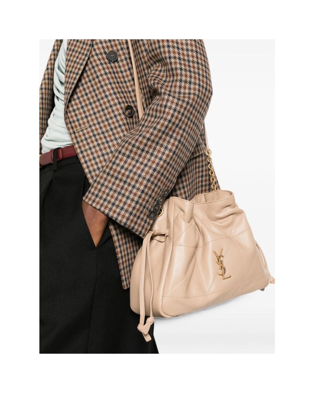 Saint Laurent Natural Neutrals Shoulder Bags