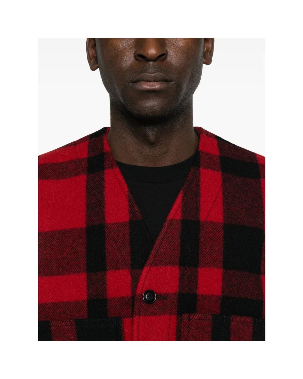 Filson Red Check-Pattern Gilet