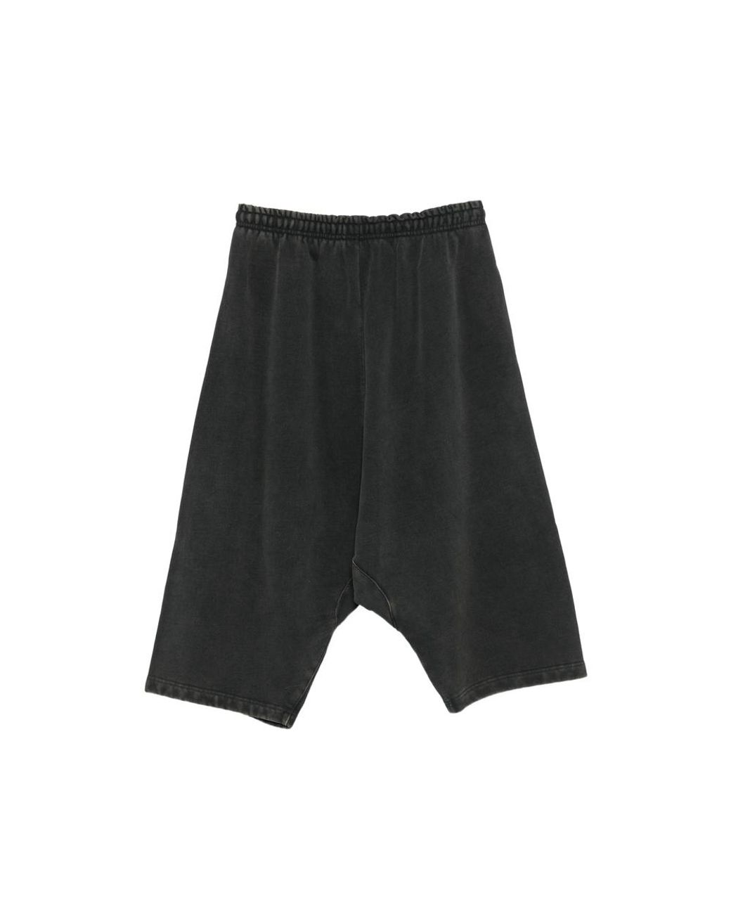 Entire studios Black Faded Drop-Crotch Shorts for men