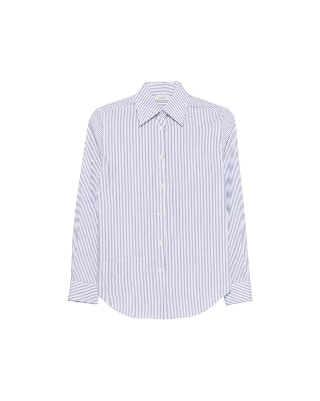 CAMICERIA MAZZARELLI Purple Vertical-Stripe Long-Sleeve Shirt