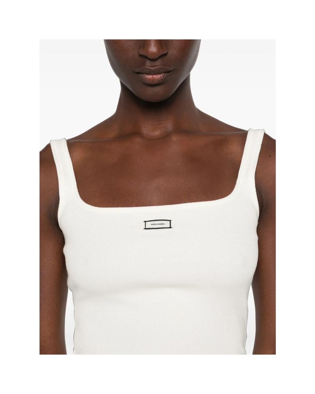 Entire studios White Logo-Patch Top