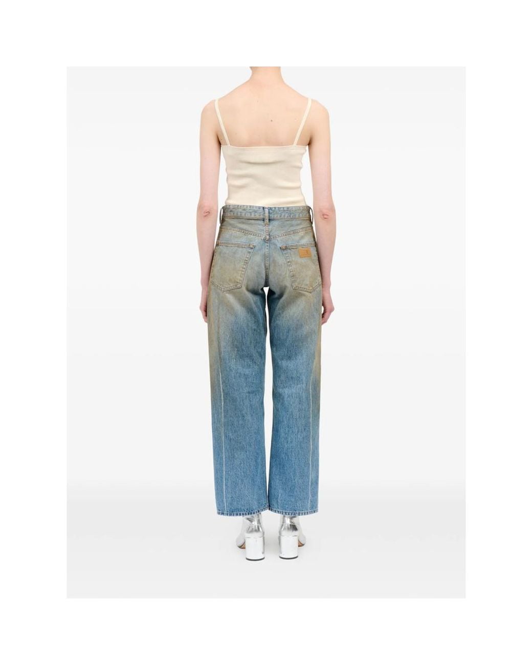 MM6 by Maison Margiela Blue Straight-Leg Jeans