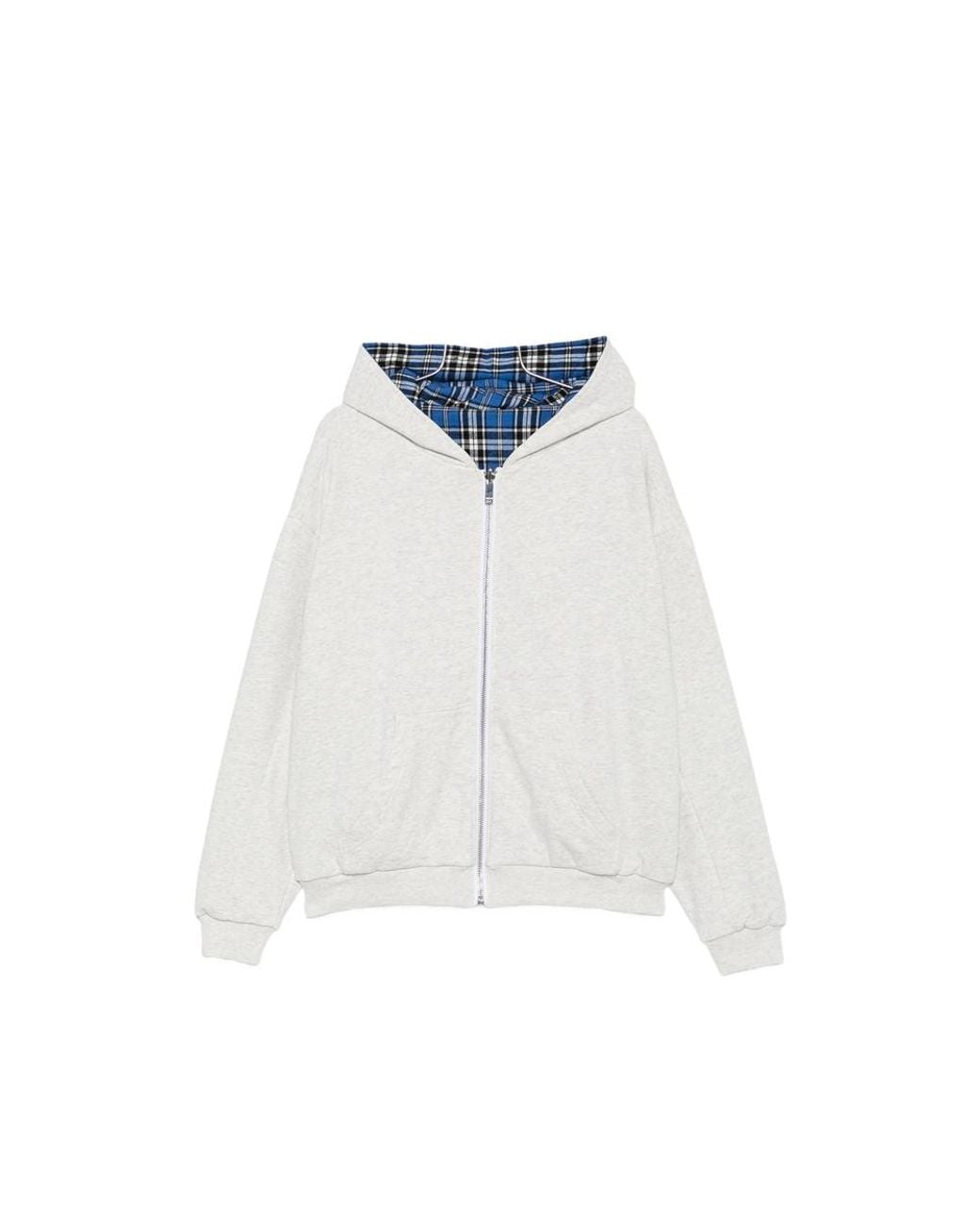 DAGGER White Reversible Logo-Patch Hoodie for men