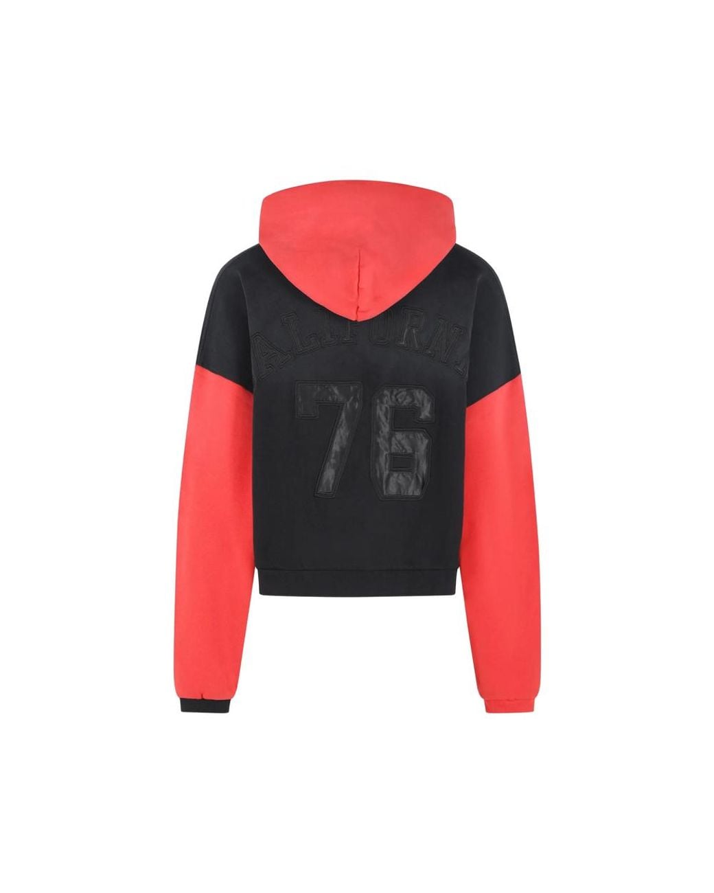 ERL Red Varsity Logo-Patch Hoodie for men
