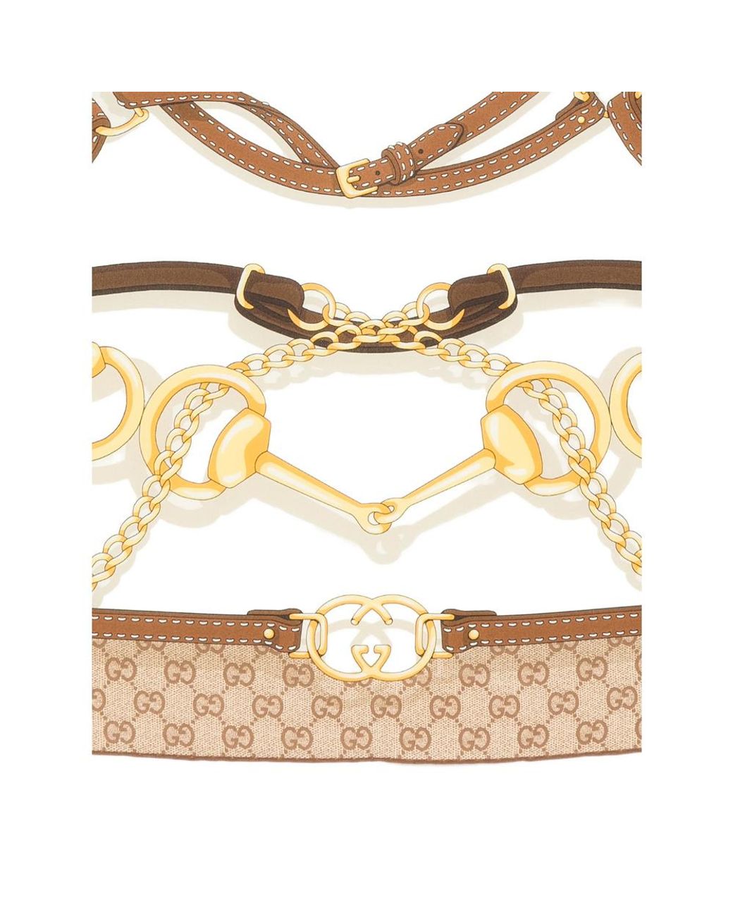Gucci Metallic Silk Foulard