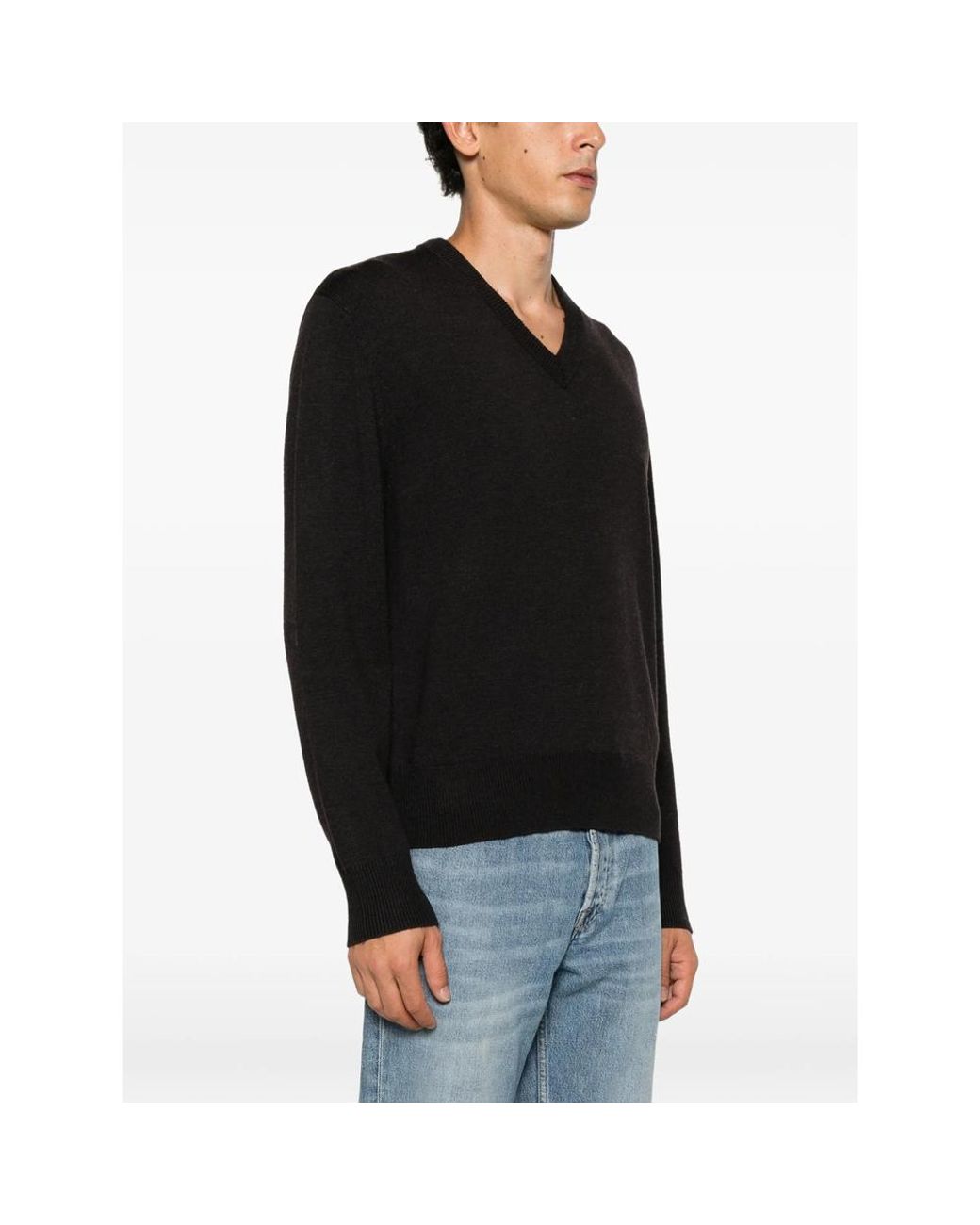 sunflower Black V-Neck Sweater for men