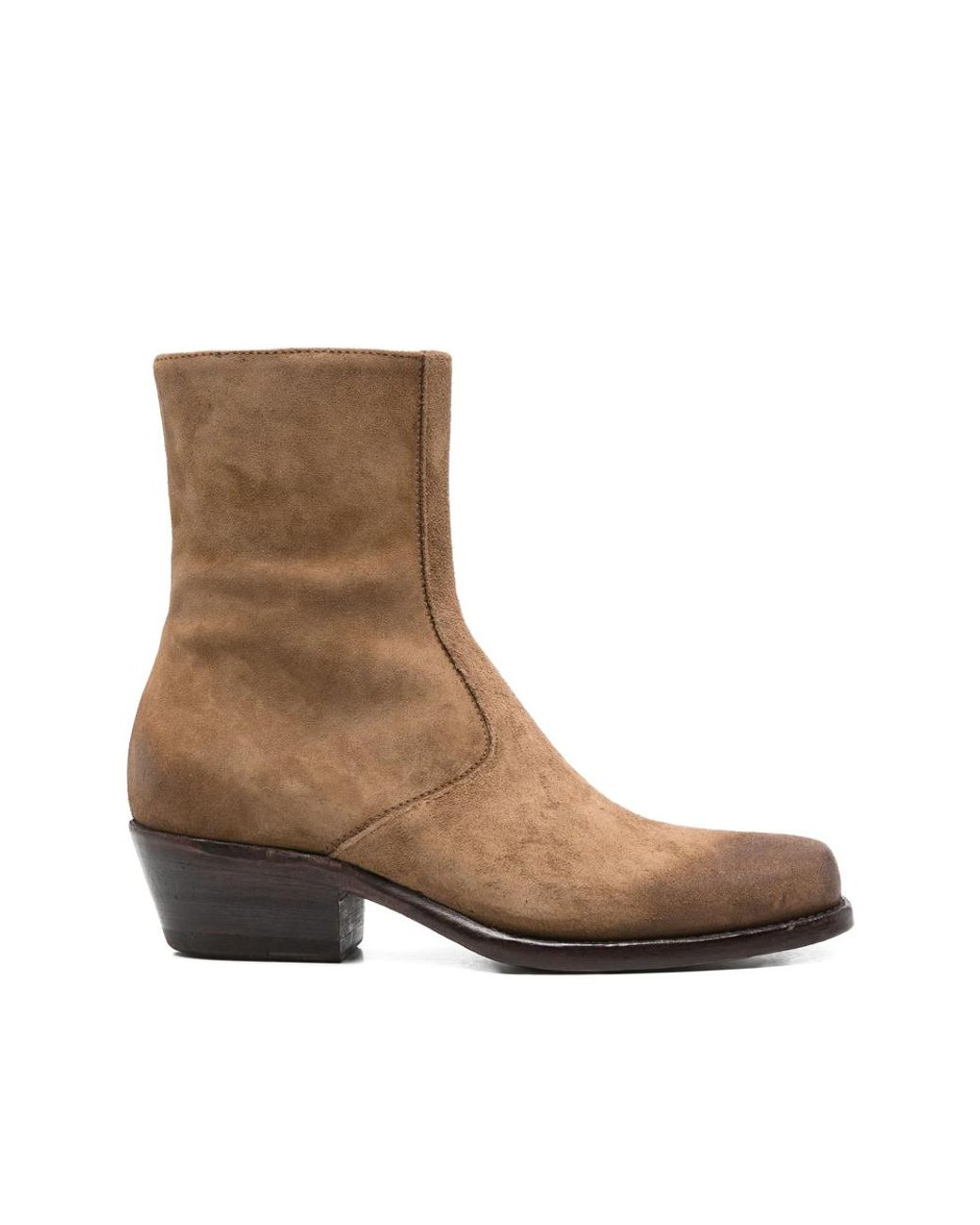 Eraldo Brown 45Mm Zip-Detail Suede Boots