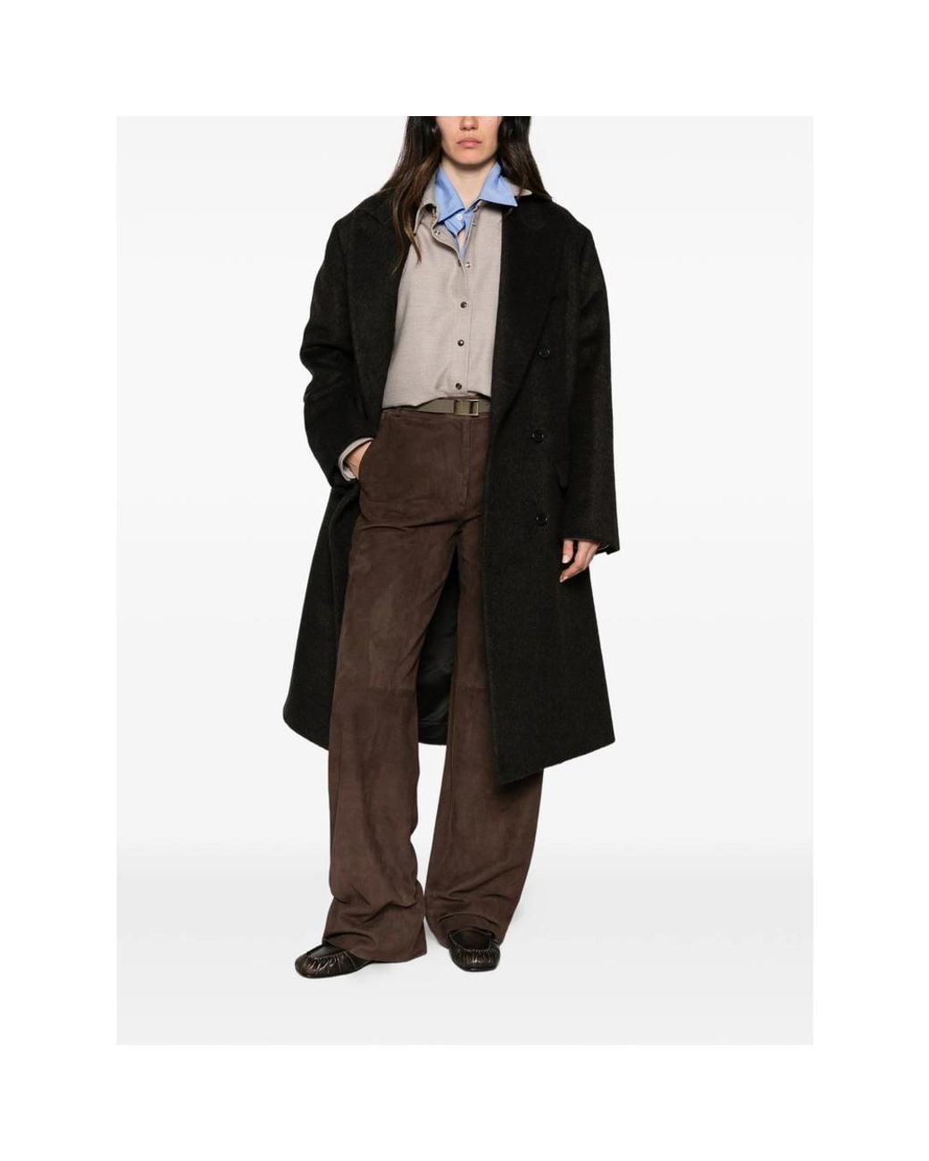 Prada Black Double-Breasted Coat