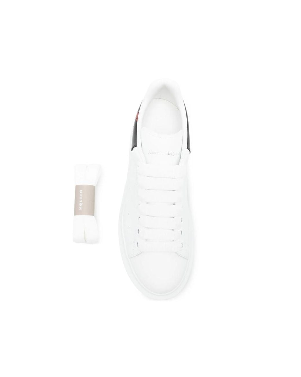 McQueen White Oversized Low-Top Skull-Details Sneakers